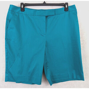 New Jones New York Signature sz 16 Shorts stretch turquoise shell n color 1157